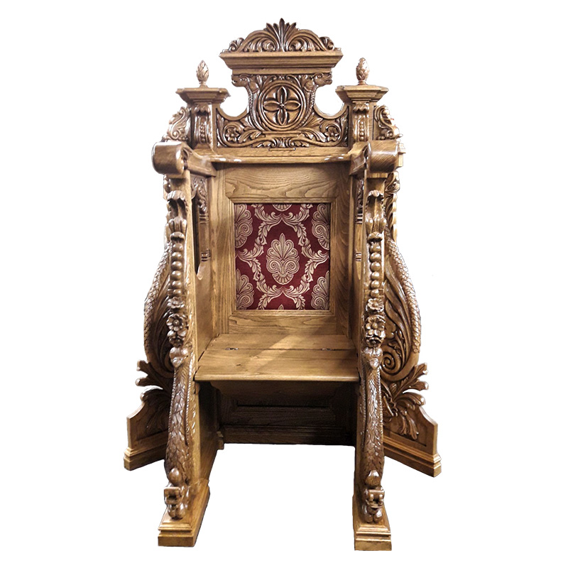 Bishops armchair wood carved