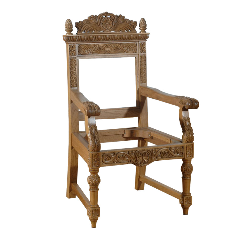 armchair wood carved 050008